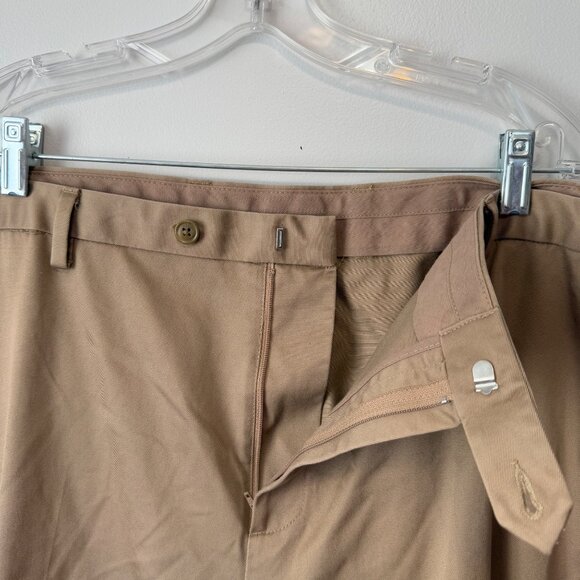 Jos. A. Bank Traveler Khaki Dress Pants 44W X 29L Flat Front Mens Cotton Blend - Picture 4 of 6